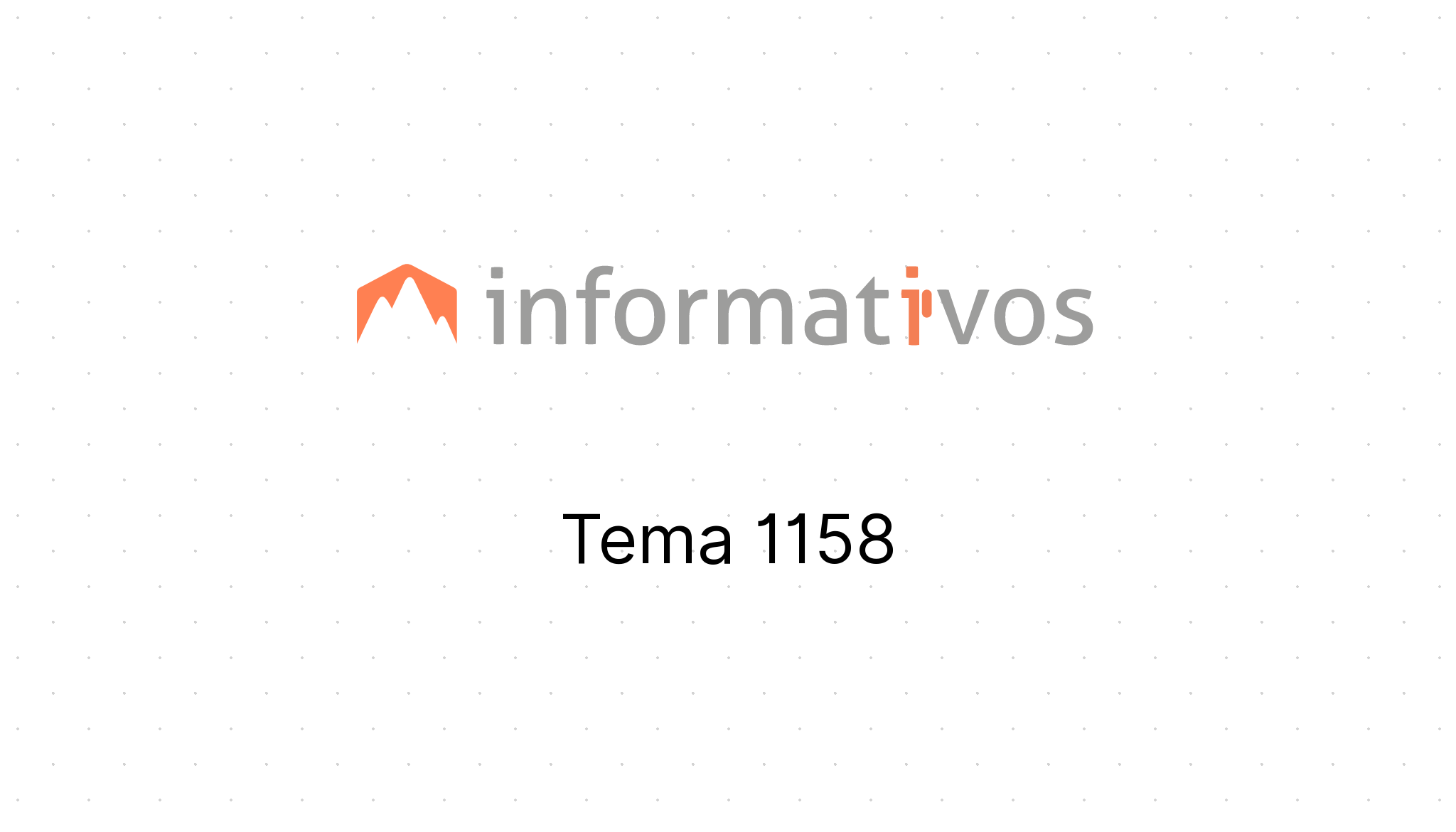 Tema 1158 - STF