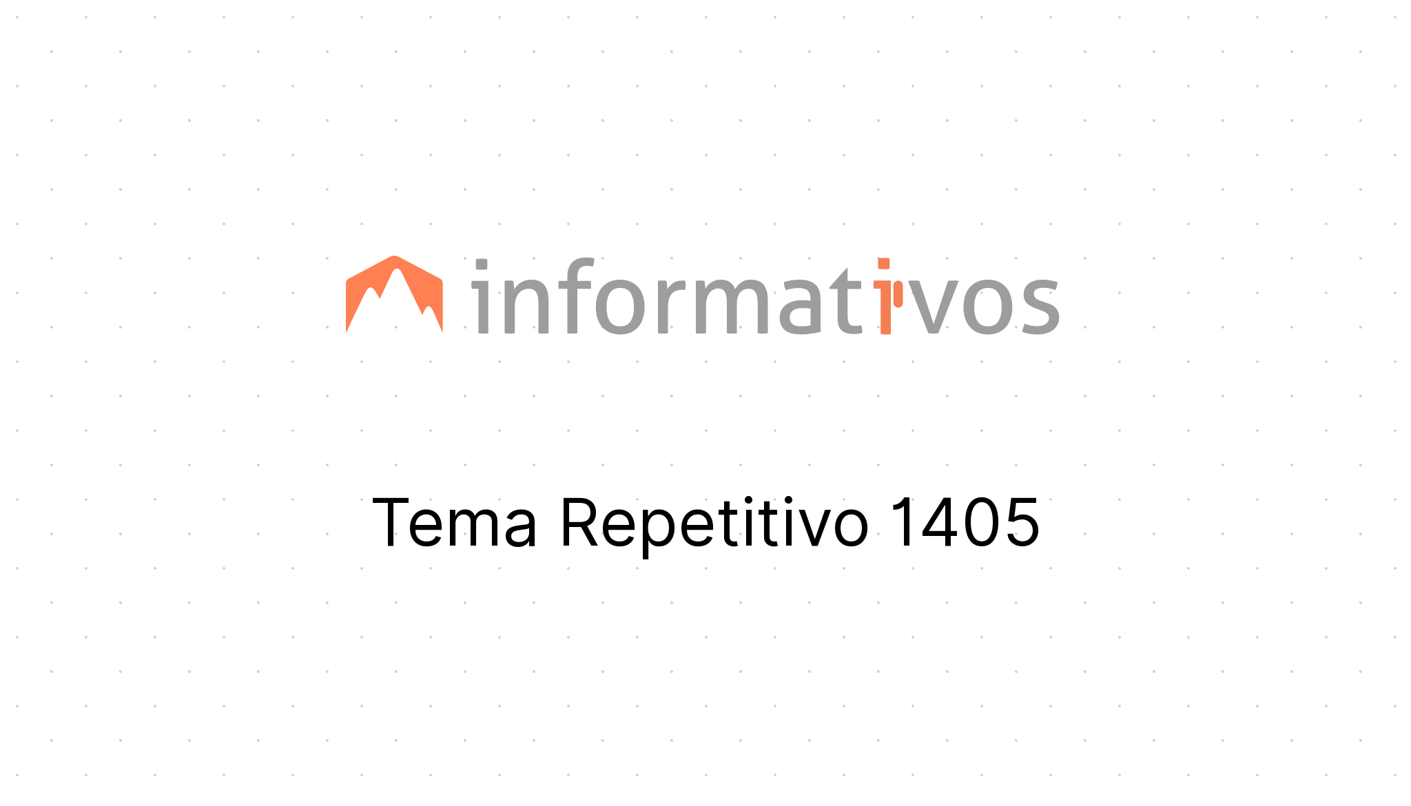 Tema Repetitivo 1405 - STJ